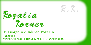 rozalia korner business card