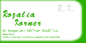 rozalia korner business card